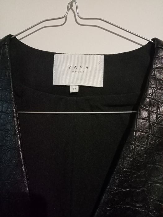 Sukienka YaYa 38 czarna ala skóra
