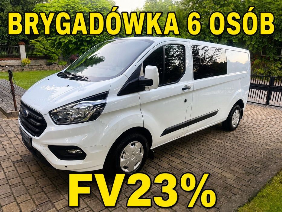 Ford Transit Custom  Ford Transit Custom 170KM BRYGADÓWKA L2H1 SalonPL Bezwypadkowy FV23%