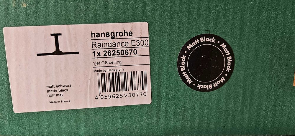 Hansgrohe Raindance E 300. Верхній душ. Матовий чорний - 26250670