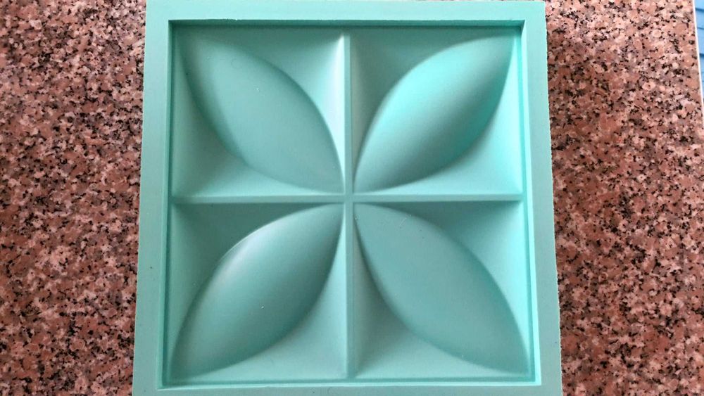 Molde 3d em Silicone Folhas