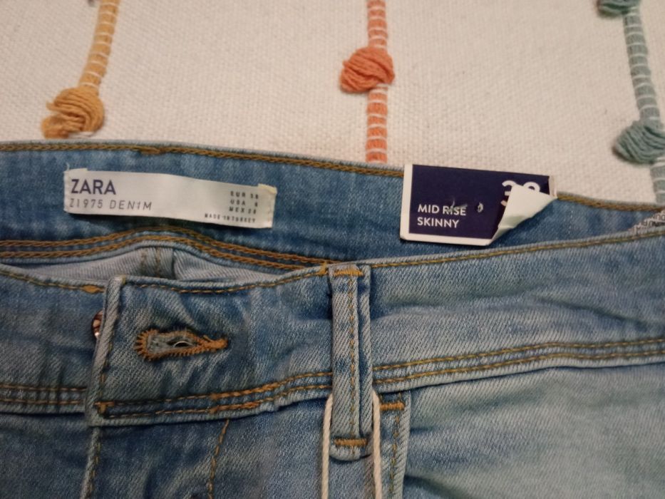Jeansy skinny lampas Zara r.38 M nowe metki