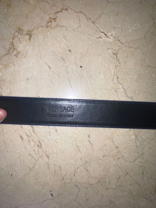 Cinto Azul com Cabeça da Medusa da Versace