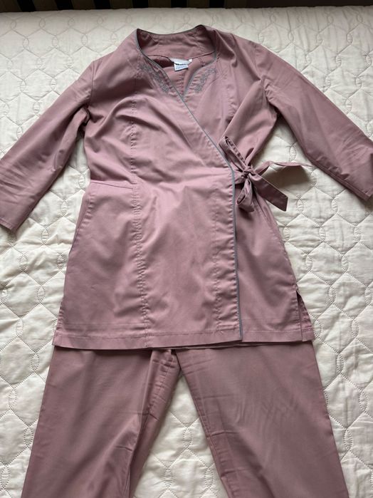 Костюм медичний пудра, кімоно