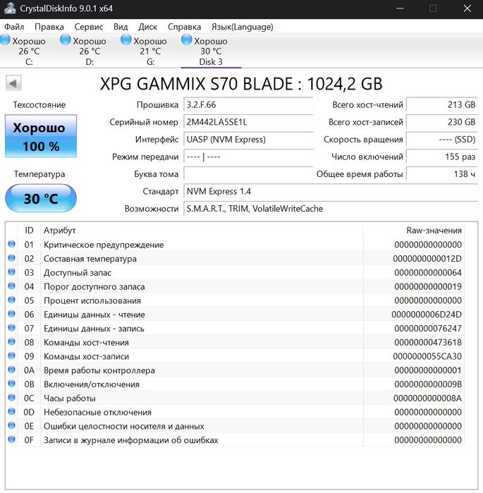 SSD для PS5 1Tb A-Data XPG GAMMIX S70 BLADE  +радіатор GLECGEAR EL-P5C