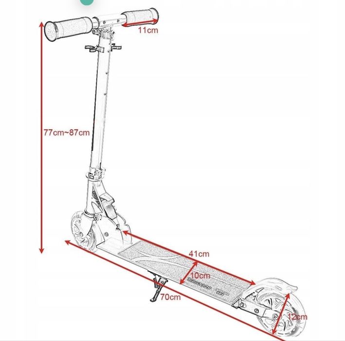 Hulajnoga dwukołowa Costway SP0547BL Niebieski