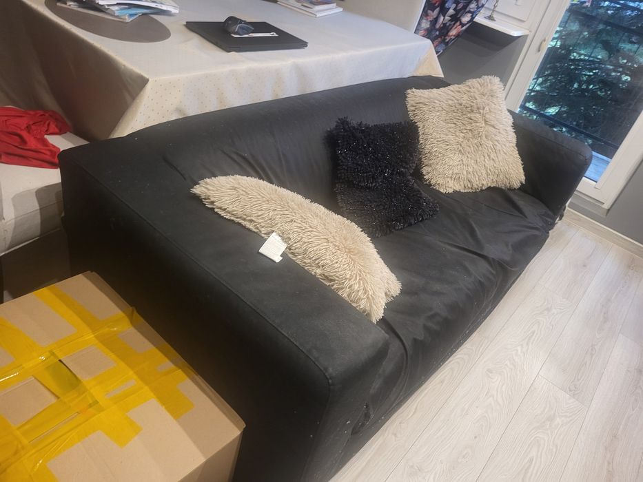 Sofa czarna nie rozkładana