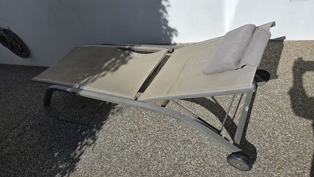 4 Espreguiçadeiras aluminio com danos