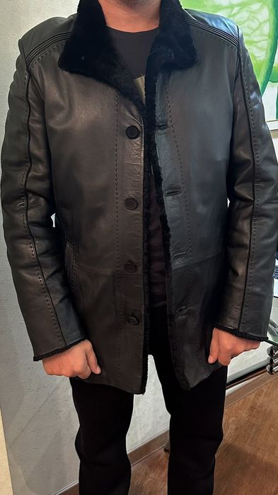 Дублёнка кожаная на натуральном меху