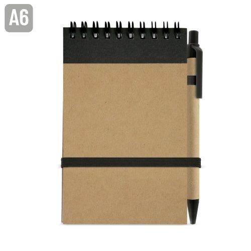 Bloco de Notas A6 Personalizável – 140 Folhas + Esferográfica
