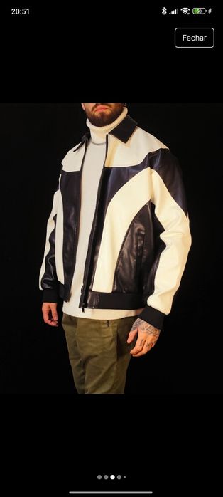 Blusão Homem Preto e Branco L Novo