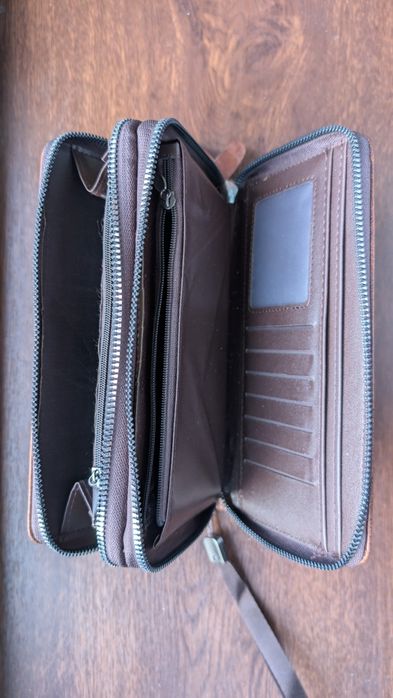 Portfel męski, długi, kelnerski, organizer