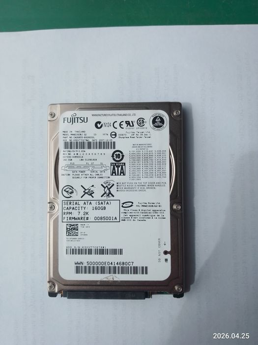 Fujitsu mhw2160 жорсткий диск на 80  GB