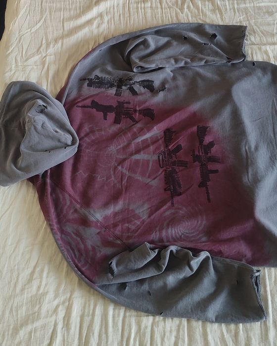 Bluza DIY handmade ręcznie wykonana kaptur hoodie spray malowana y2k