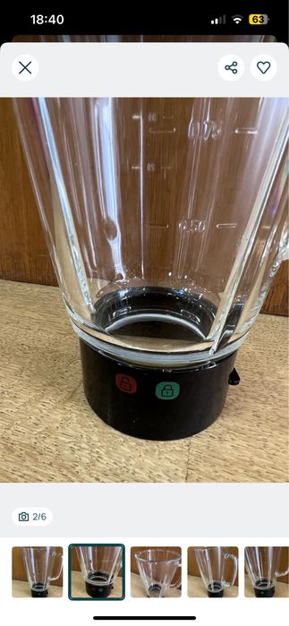 Copo vidro liquidificador Moulinex / Tefal - NOVO