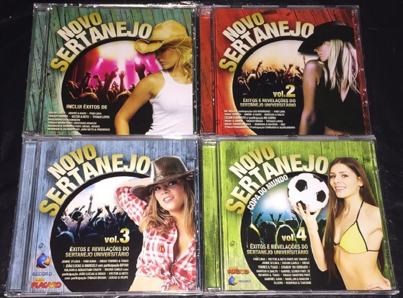 CD´s Novo SERTANEJO vol.1 vol.2 vol.3 vol.4 "êxitos" cds originais