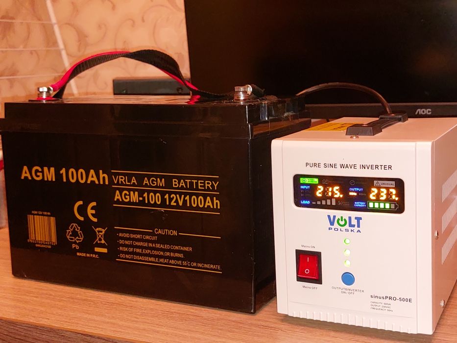 ДБЖ + АКБ  Volt Polska sinus PRO 500E