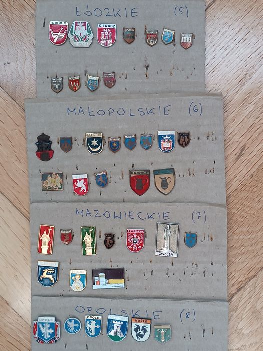 HERBY MIAST, przypinki, wpinki, odznaki, herby na szpilce