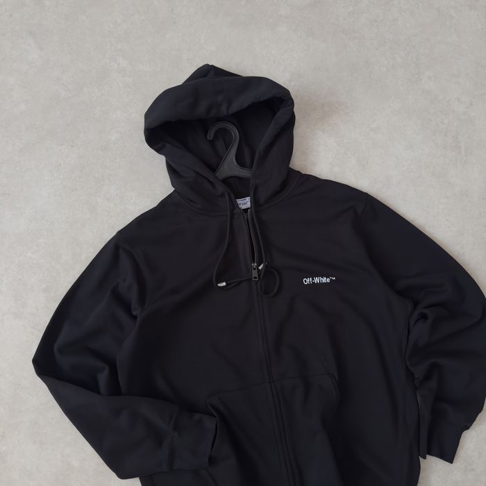 Зіпка худі кофта Off White Zip-Hoodie Wave Outline