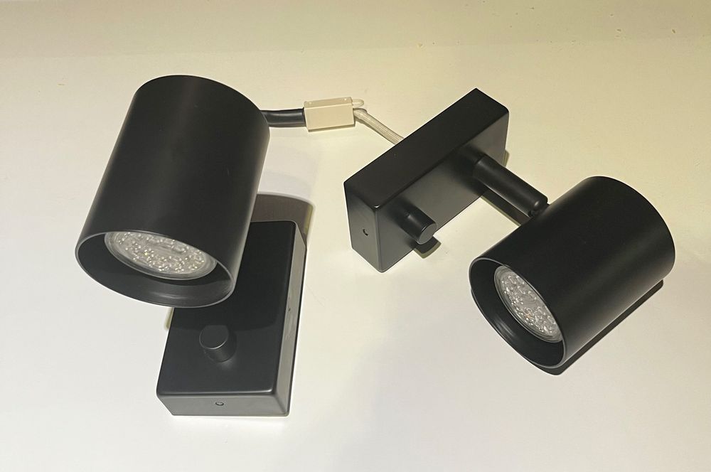 Kinkiety IKEA NYMÅNE + żarówki TRÅDFRI (ściemnianie + zmiana barwy)