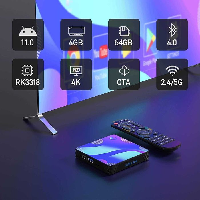 Full IPTV BOX android 4K 4GB RAM-32/64GB ROM NOVAS