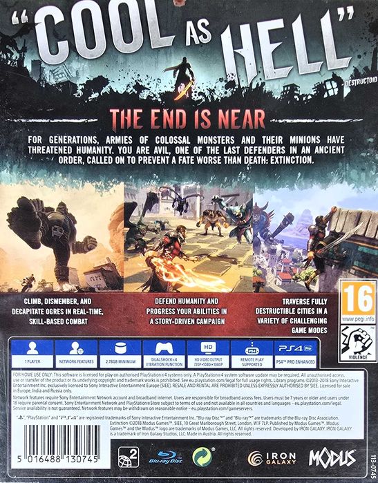 Extinction Playstation 4 Playstation 5 PS4 PS5 Sklep Multigames Kraków