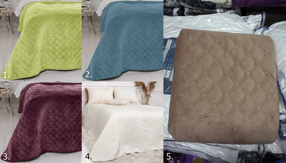 Покрывало стеганое Elway/ТЕП, атласное, велюровое, акриловое, дивандек