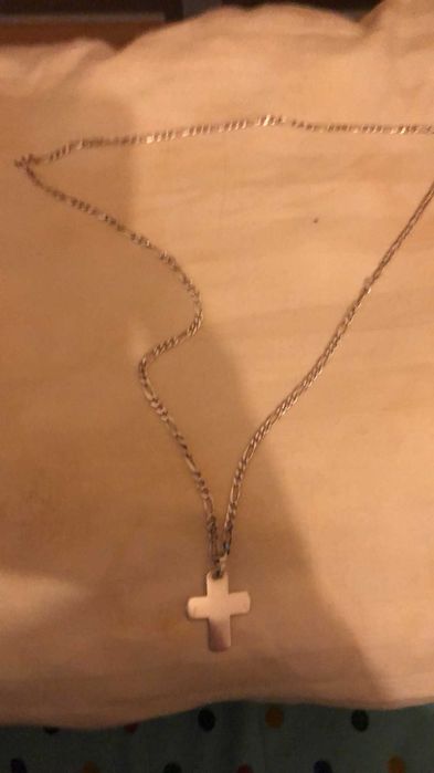 cordão de prata com pingente