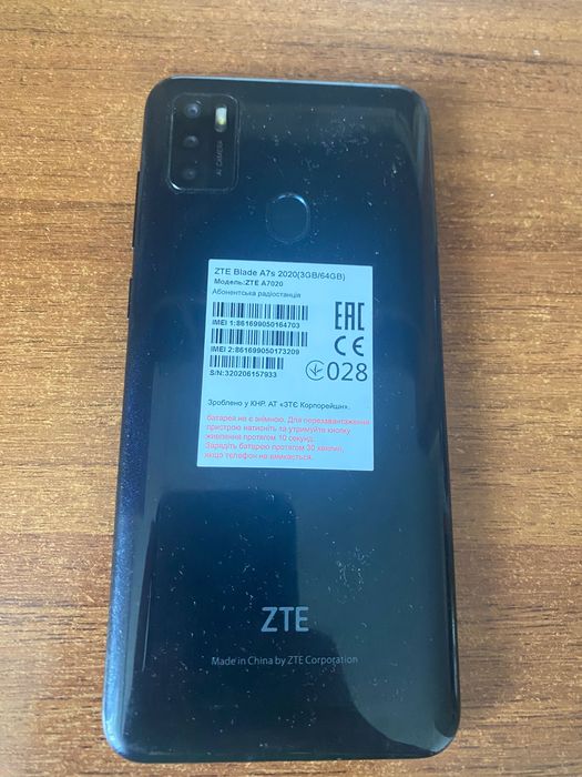 ZTE Blade A7s 2020(3GB/64GB)