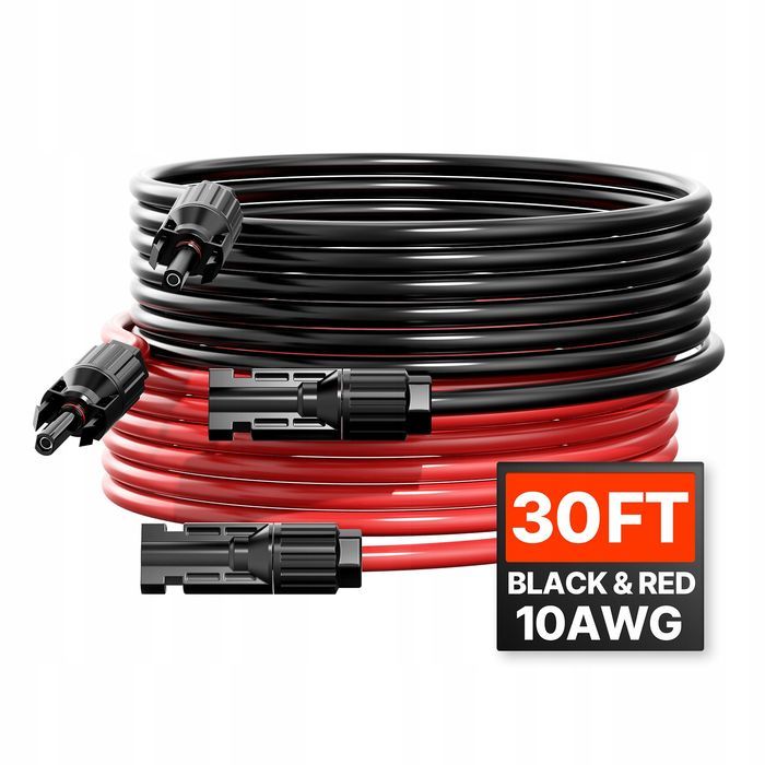 VEVOR przedłużacz solarny 2X9.14M 10AWG IP67 wodoodporny mocny kabel
