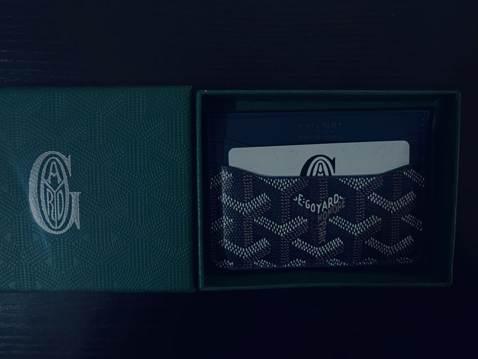 Carteira Goyard navy blue