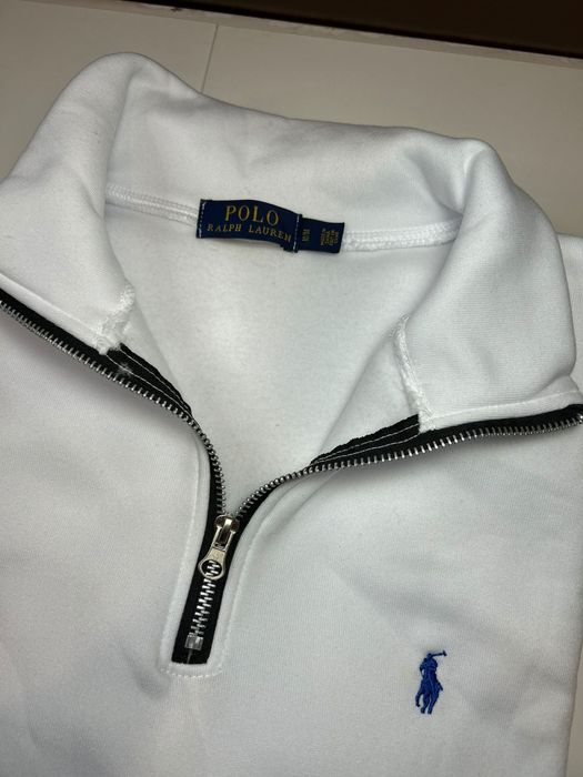 Halfziper branco Polo Ralph Lauren