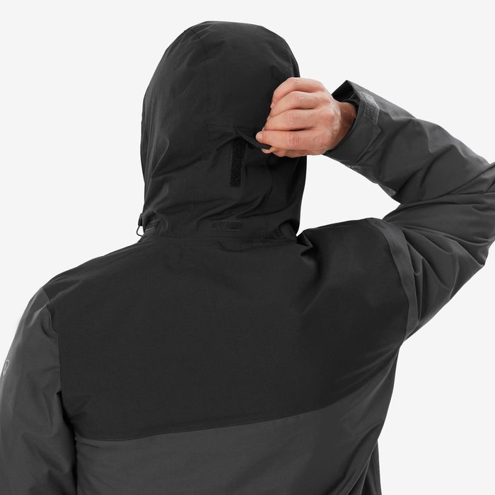 Casaco 3 em 1 Impermeável 0 °C de Caminhada Homem NH100 Cinzento