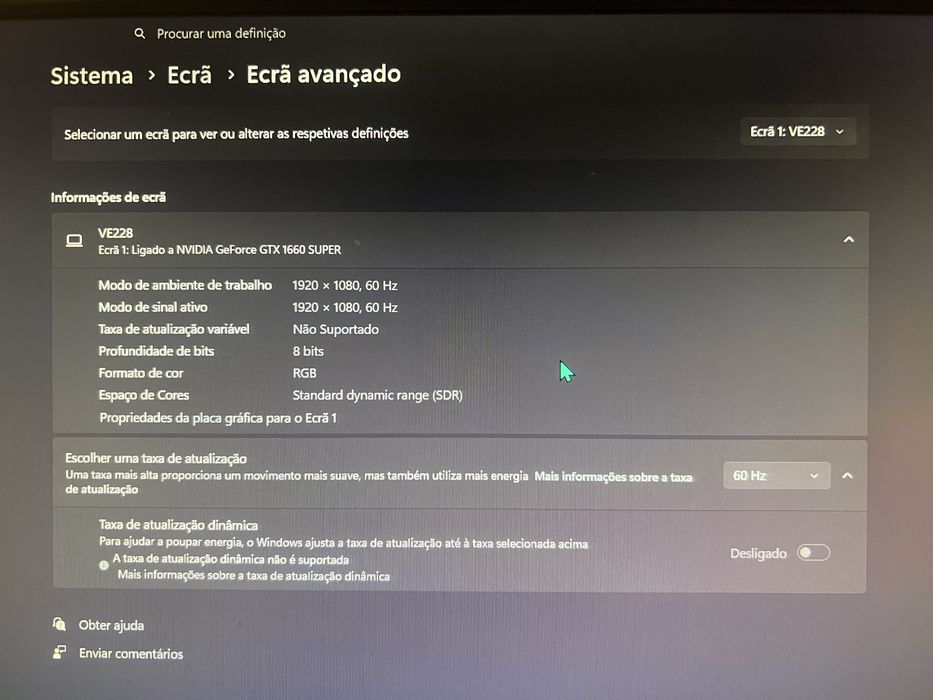 Monitor Asus 22” Full HD 60hz