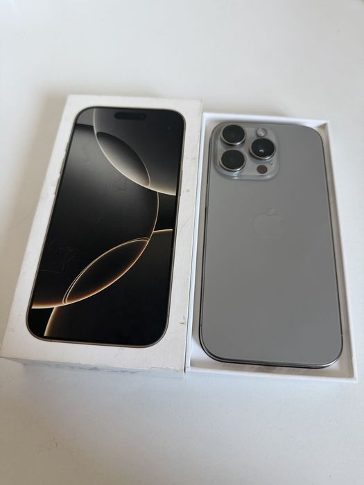 iPhone 16 Pro 256gb Natural Titanium Stan Idealny Bateria 92%