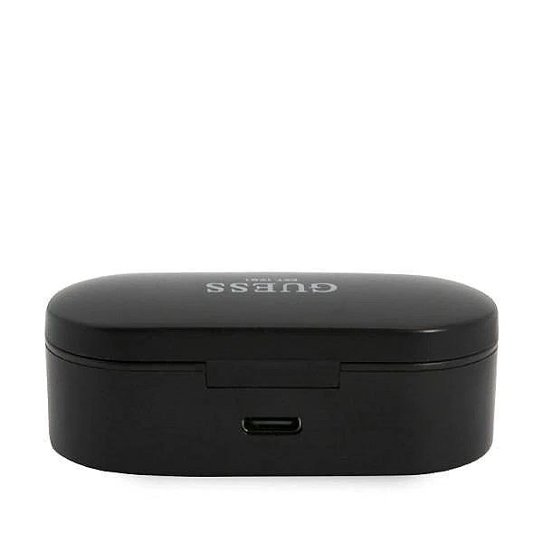Słuchawki Bluetooth Guess TWS + stacja dokująca - czarne