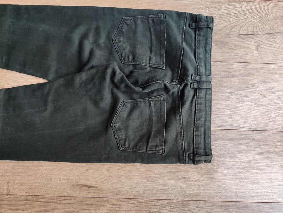 Ciemnozielone spodnie jeansowe rurki 34/36 DenimCo XS/S