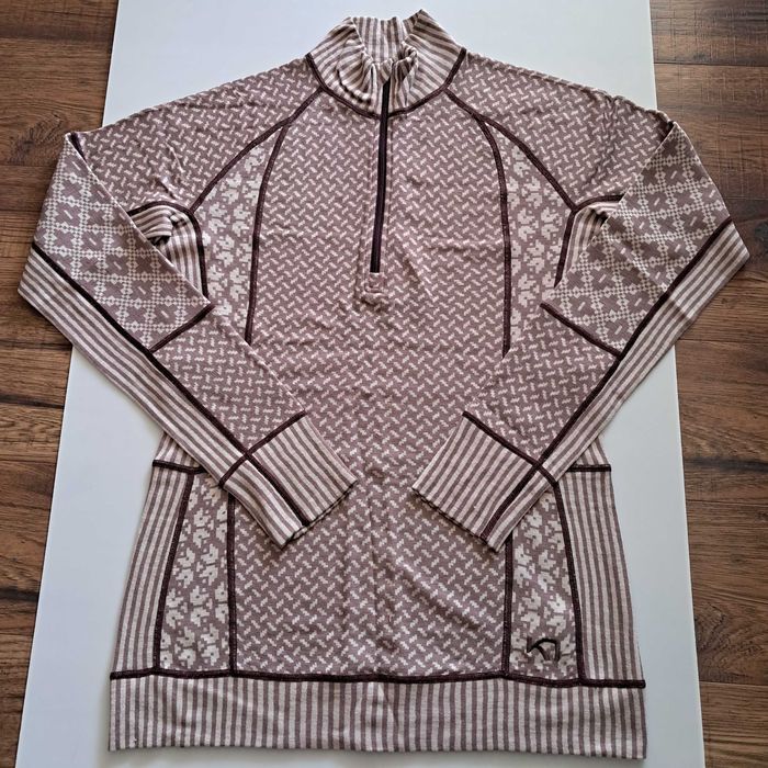 Bluzka/longsleeve Kari Traa, half zip, trekking, 100% merino wool, r. XL
