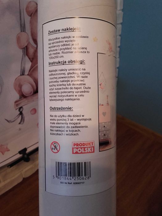 Bardzo duże naklejki na ścianę / meble do pokoju dziecka xxl pastelowe