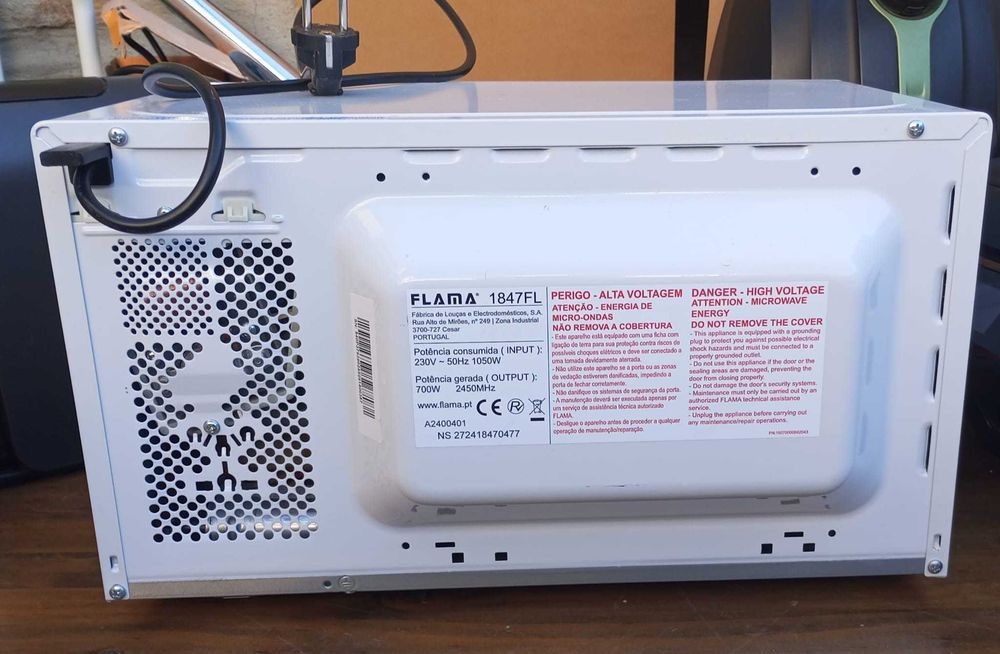 Micro-ondas usado como novo