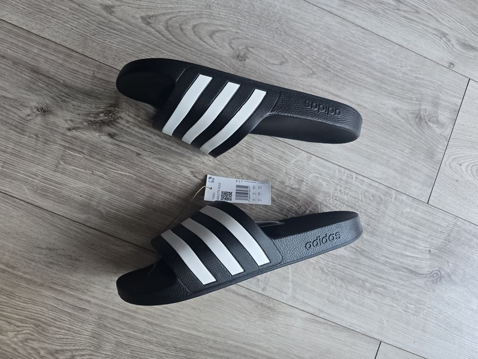 Nowe czarne klapki męskie Adidas  r.44,5