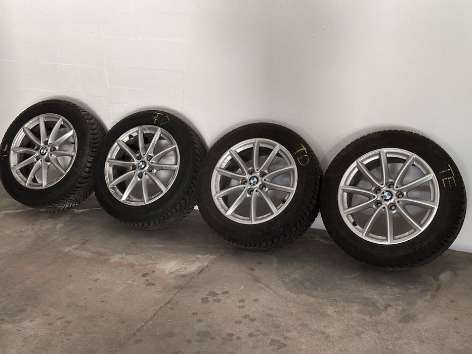 Conjunto jantes 17” originais Bmw + pneus 225/55/17 - grupo bmw audi