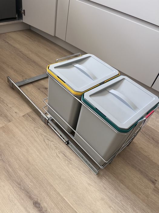 Caixote do lixo telescópico Starax – NOVO, 2 baldes