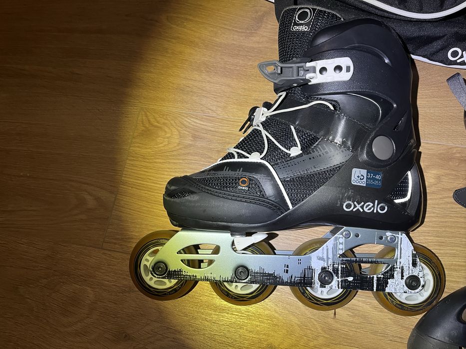 Patins em Linha Ajustáveis (37–40) + Mala – Quase Novos