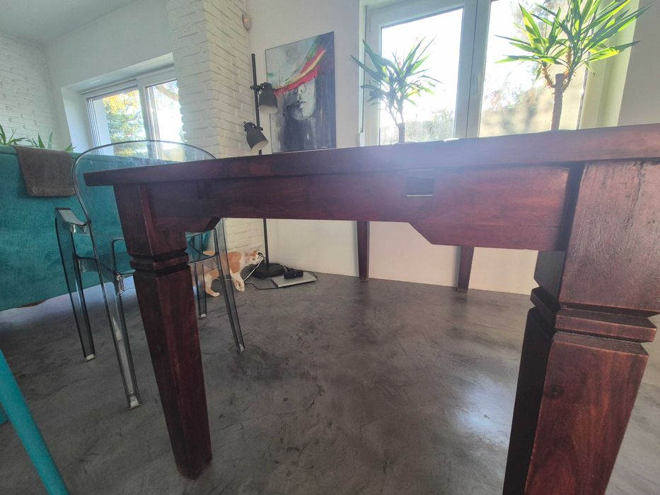 Duży stół, 4 krzesła + szafka pod telewizor