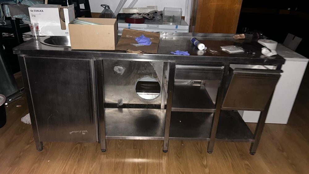 Bancada inox lava loica tulha
