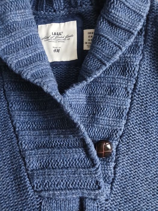 Swete wełniany niebieski logg rozm.M unisex