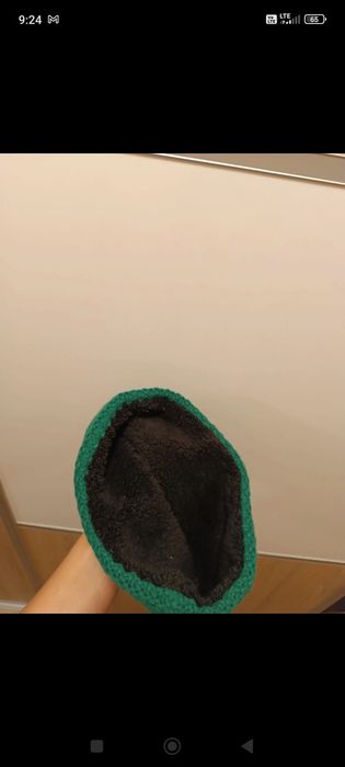Szal komin z frędzlami handmade
