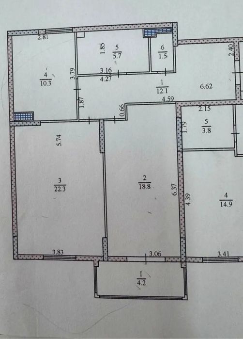 Продаж 2к квартири 69 кв. м на вул. Білогірська