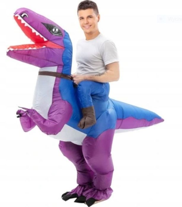 Fioletowy dinozaur dmuchany