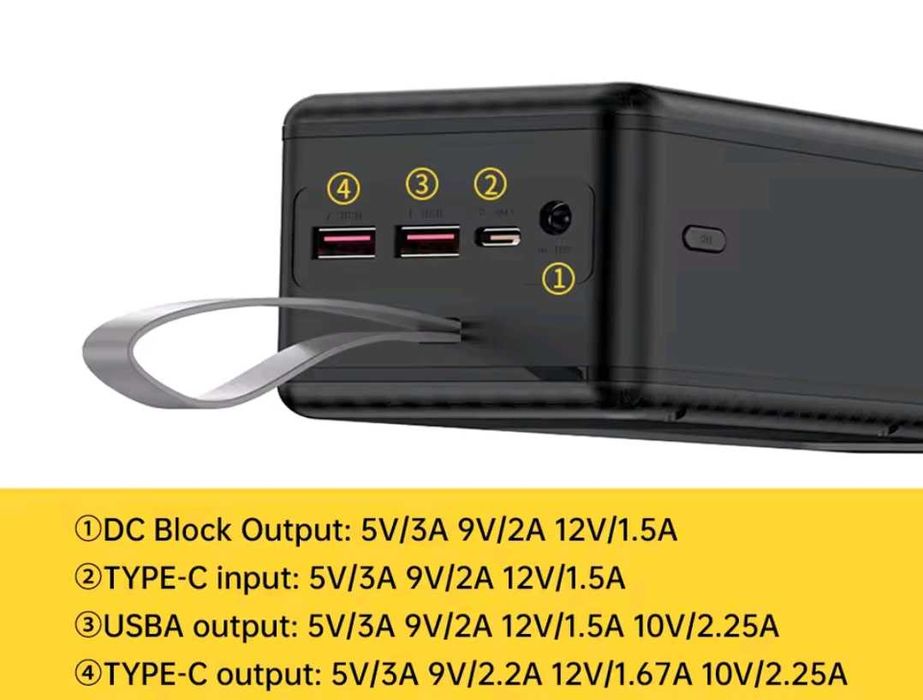 Powerbank | ДБЖ | Ліхтарик | 65000мАг